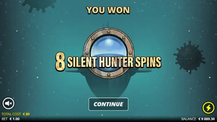Das xBoot 2wei free spins Silent Hunter mode with Periscope Up active