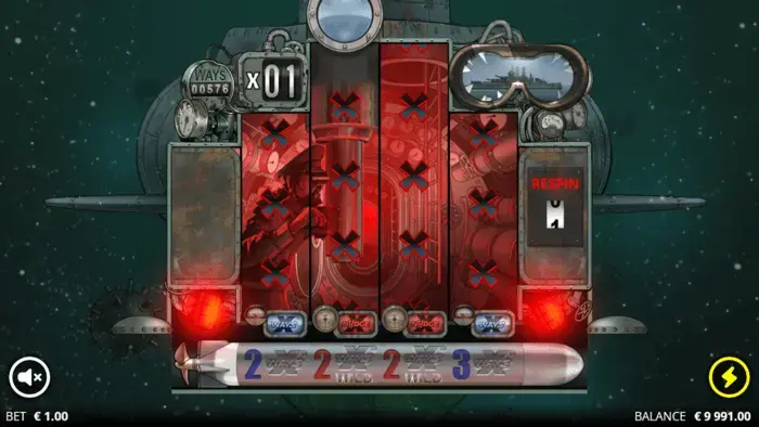 Das xBoot 2wei torpedo builder mechanic showing parts accumulating under reels