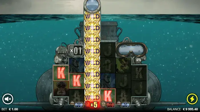 Das xBoot 2wei xNudge Wild nudging into position with multiplier counter